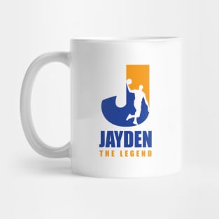 Jayden Player Basketball Your Name The Legend Mug